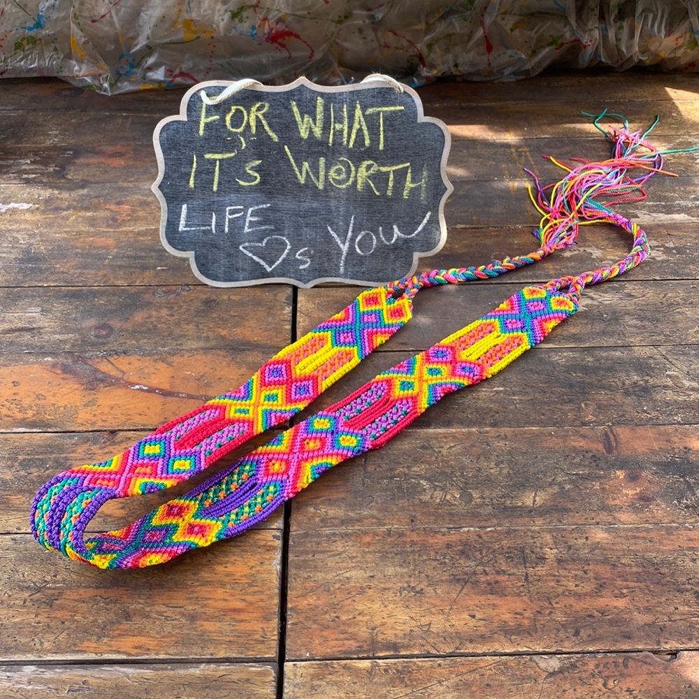 Handcrafted Bohemian Macrame Belt | Colorful Festival & Fairycore Accessory